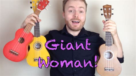 I HAVE A UKULELE NOW. . Giant woman ukulele